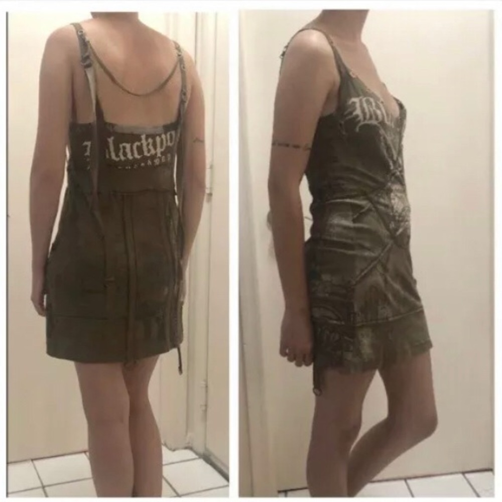 NEW $198 SALVAGE DRESS FINE KNIT PRINT Mini•Tunic